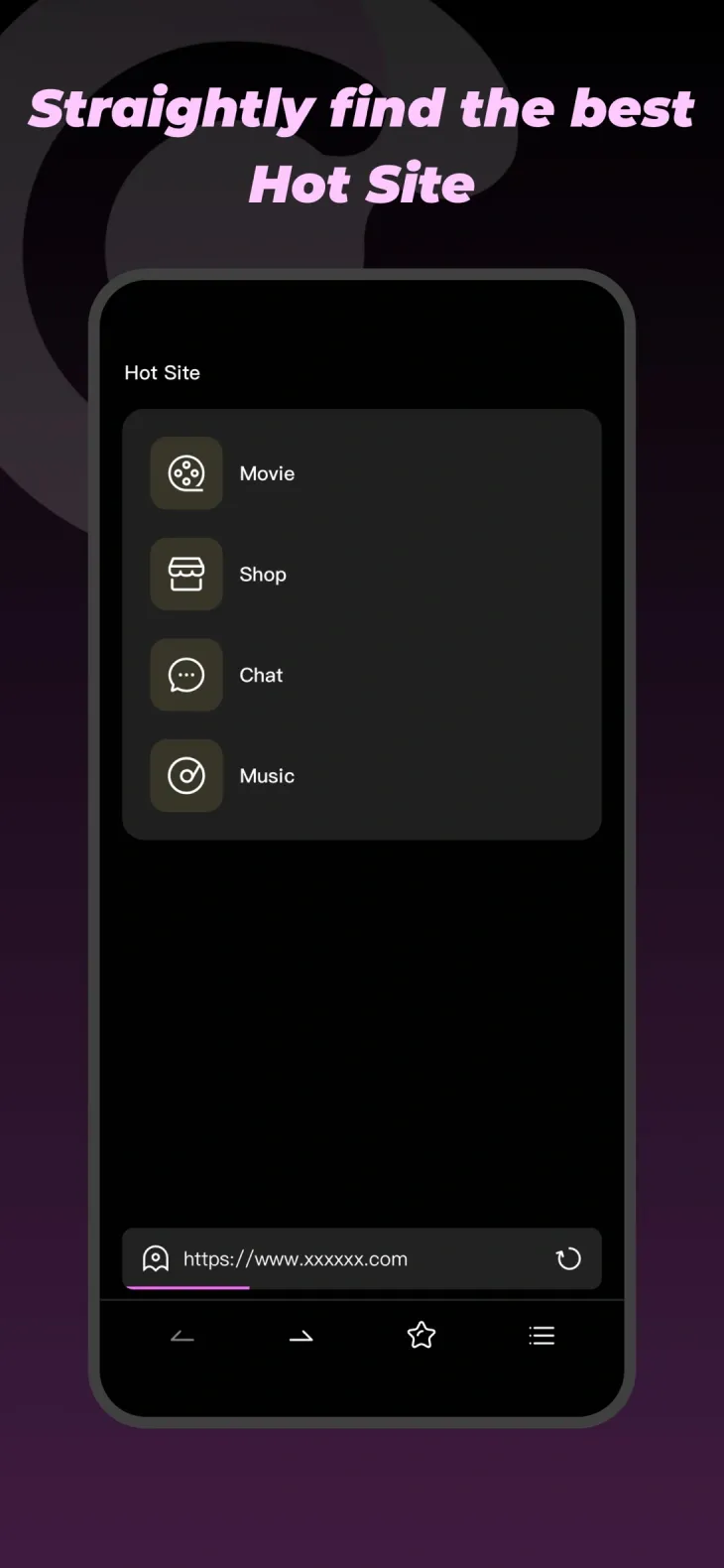 Hot site shortcuts in Seensearch